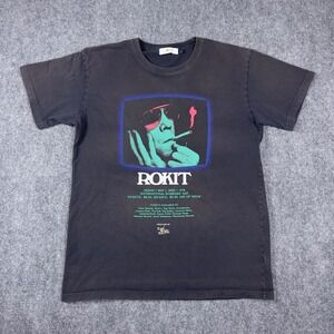 ROKIT Graphic T-Shirt Mens L Black International Workers Day Streetwear Tee